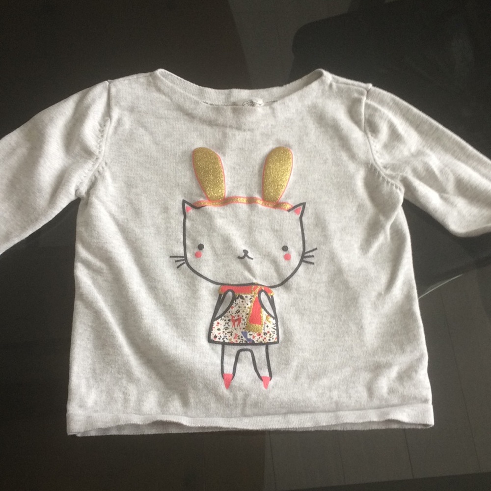 Egg by Susan lazar cat/bunny sweater
